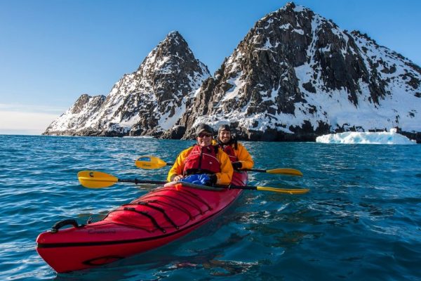 kayaker in Antarctica